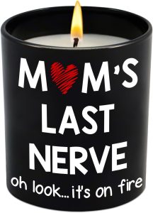 Mothers Day Gifts for Mom from Daughter Son - Moms Last Nerve Long Lasting 
Vanilla Lavender Candle 10 oz - Mother's Day Mom Birthday Gifts for Mama 
Stepmom Mother in Law, Present for Women