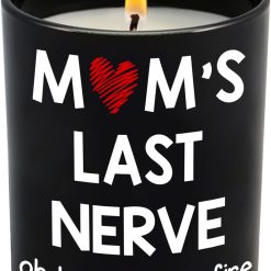 Mothers Day Gifts for Mom from Daughter Son - Moms Last Nerve Long Lasting 
Vanilla Lavender Candle 10 oz - Mother's Day Mom Birthday Gifts for Mama 
Stepmom Mother in Law, Present for Women