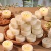 6 Hour Soy Tealight Candles Bulk 25 Pack, Unscented Organic Tea Candles, 
White Emergency Votive Tea Lights-Burn Clean, Non-Paraffin Natural Soy 
Candle for Home Decor,